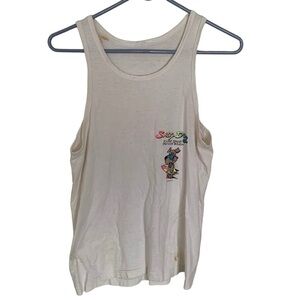 Vintage Tee Shirt Tank Top Salty Dog Surf Naked Adult Size Small Neon 1980